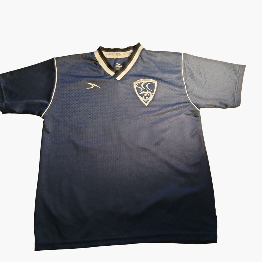 Nike Steamboat Soccer Club Jerseys Blue White Number 33 Youth Large Tee Colorado